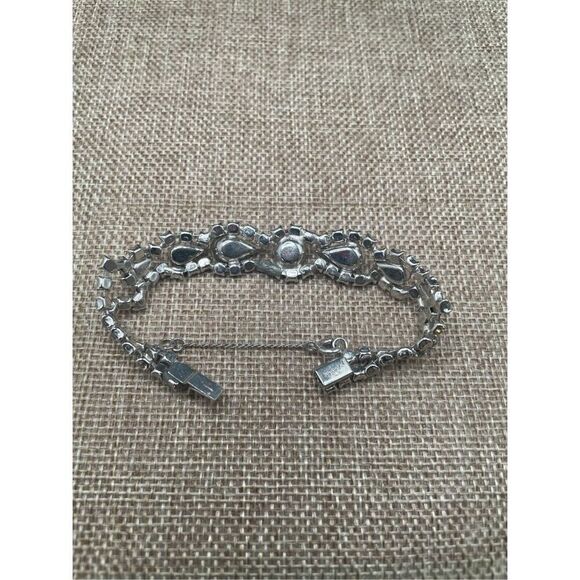 Vintage 1950s Kramer of NY Rhinestone Bracelet Bridal - Picture 4 of 9